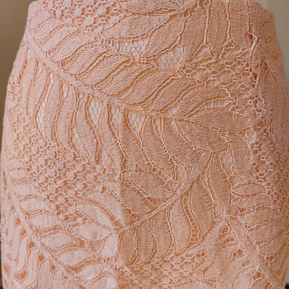 NWT Lovers & Friends Pink Lace  Skirt Papaya Sz L - Picture 7 of 17